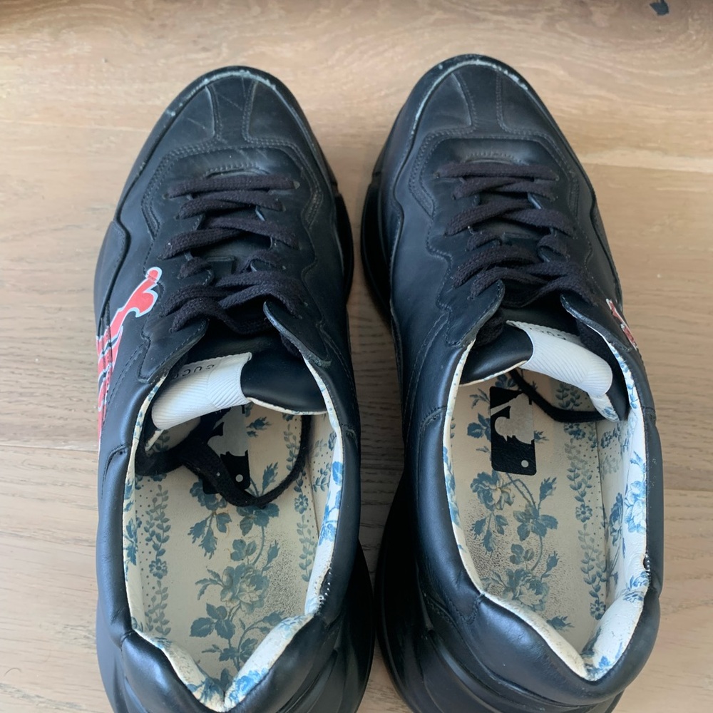 Gucci rhyton LA Angels sz 11 G black red 548637 DRW00 Used men sneakers - Picture 6 of 9